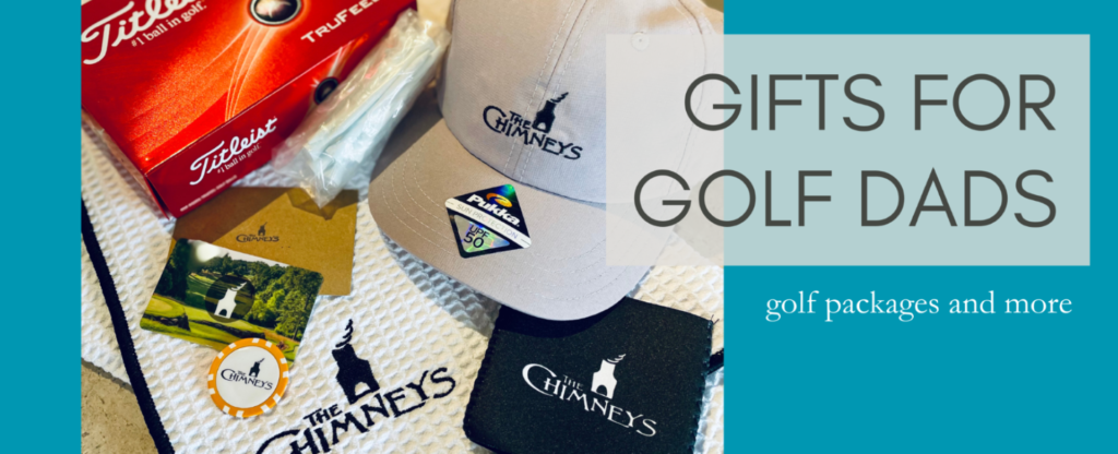 Father's Day Ad showing package option including a hat, tees, golf balls, gift card and more.